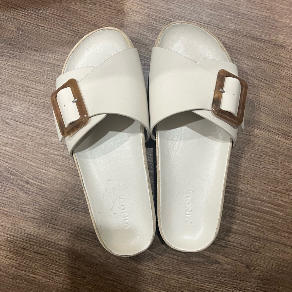Vince leather buckle sandals